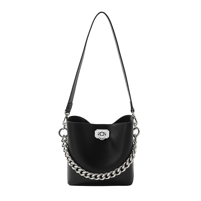 Borsa a tracolla versatile di grande capacità, a secchiello con catena piccola, da donna, di alta qualità, da portare sottobraccio, modello 2023_voghion.com