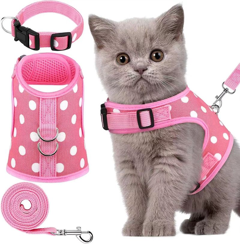 Vest Reflective Anti-Escape Cat Leash Breathable Pet Harness_voghion.com