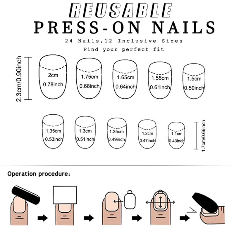Nail Art a strisce irregolari multicolore con fiore bianco fantasma carino ovale corto lucido di Halloween, 24 pezzi_voghion.com
