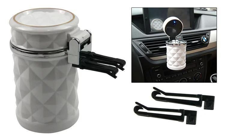 Personalidade criativa com tampa, ventilação de ar, estilo suspenso, luz LED, cinzeiro de carro_voghion.com