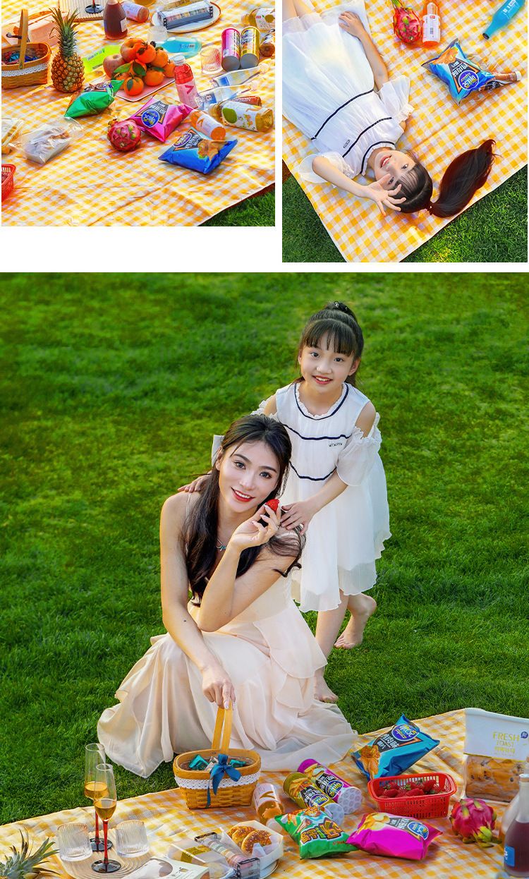 Outdoor Waterproof Moisture-Proof Dirt-Resistant Portable Spring Outing Ground Ins Style Cloth Camping Picnic Mat_voghion.com