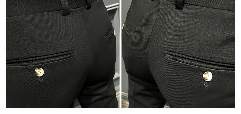 Summer For Men, Slim Fit Suit With Small Feet, Casual Trendy 9-point Pants, Thin Men's Pants_voghion.com