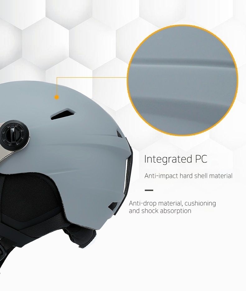 2024 Neuer Skispiegel Integrierter Outdoor-Sport Erwachsener Einzel-/Doppelbrett Warmer Schneehelm_voghion.com