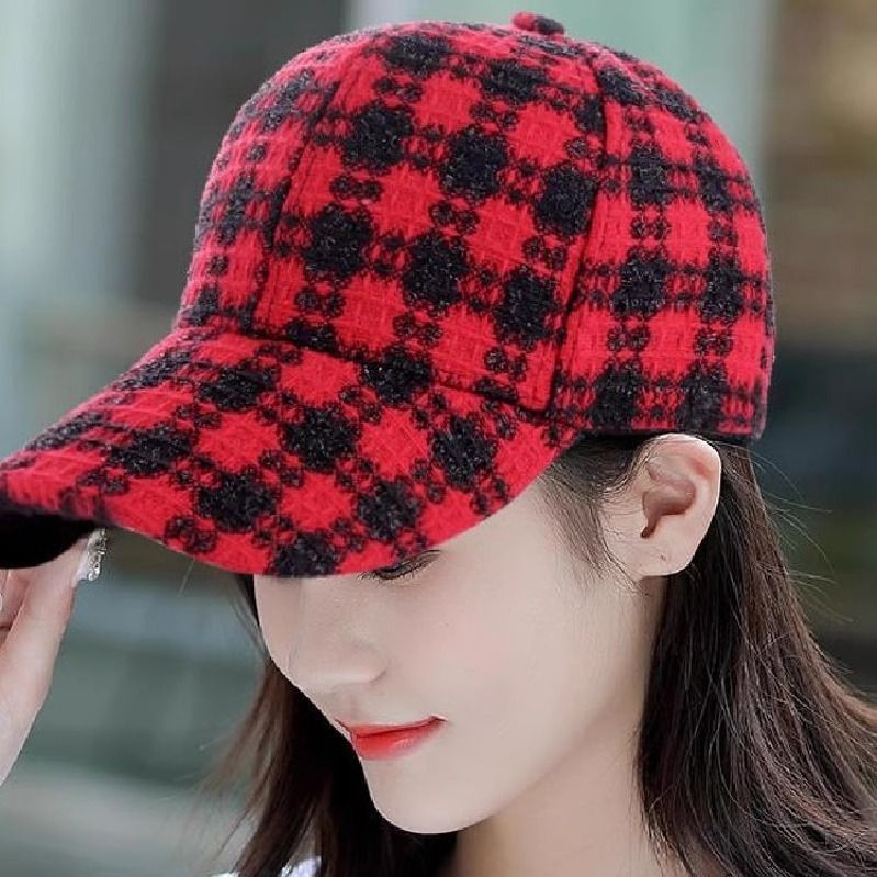 New Little Fragrant Hood Cappello da baseball a scacchi per bambini Moda coreano Versatile Cappello in lingua d'anatra 2024 Primavera/Estate_voghion.com