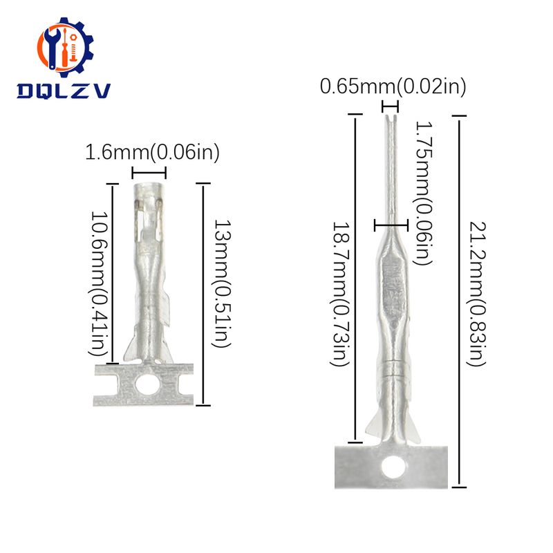 Dupont Male And Female Pins Crimping Terminals Fit For 2.54mm Connector Housing Jumper Wire Cable DIY Kit_voghion.com