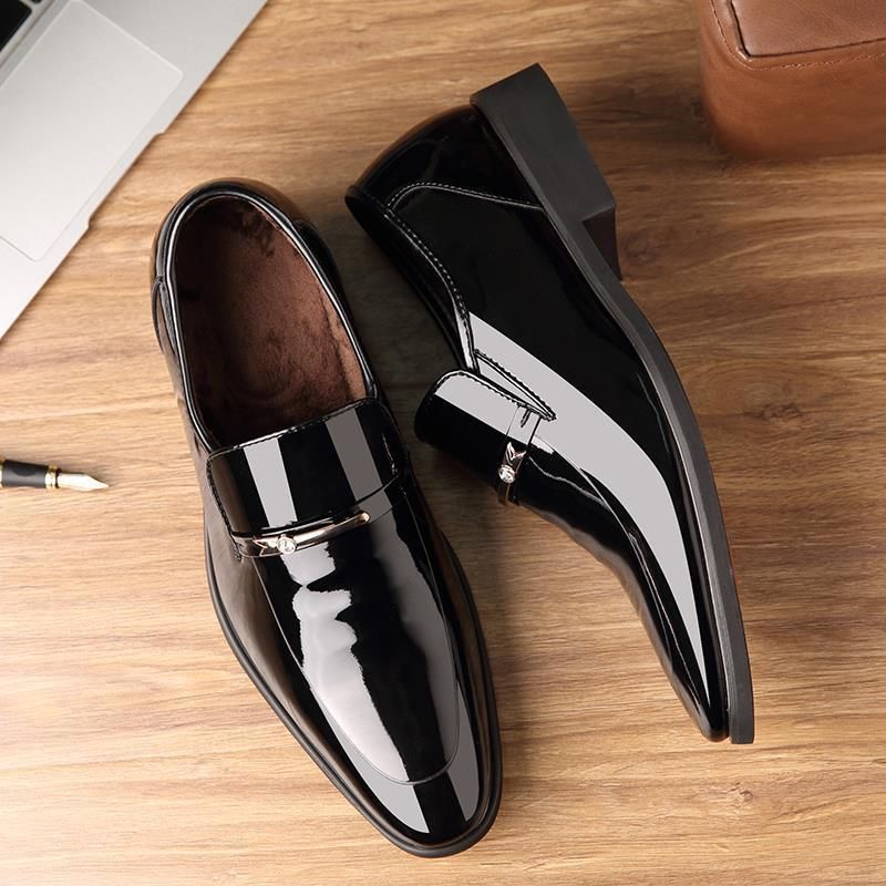 TerraStride Summer Pointed Toe Slip-On For Men Business Formal Shiny Leather Casual Breathable Wedding Groom Shoes Best Man 454647_voghion.com