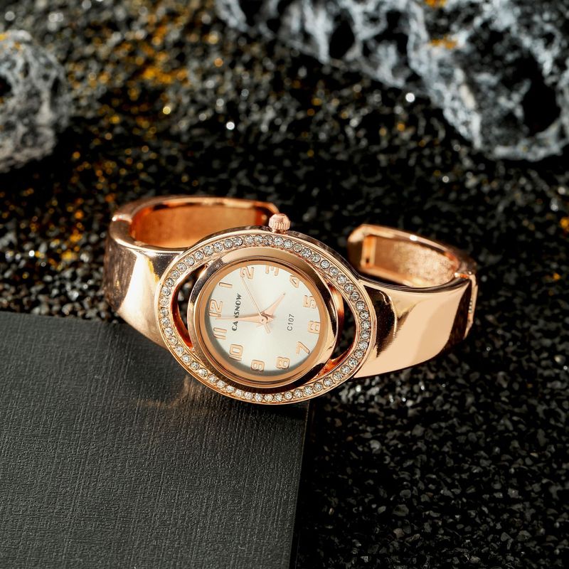 Orologio al quarzo di lusso da donna impreziosito da diamanti, design elegante, cronometraggio di precisione, regalo per fidanzata e amante_voghion.com