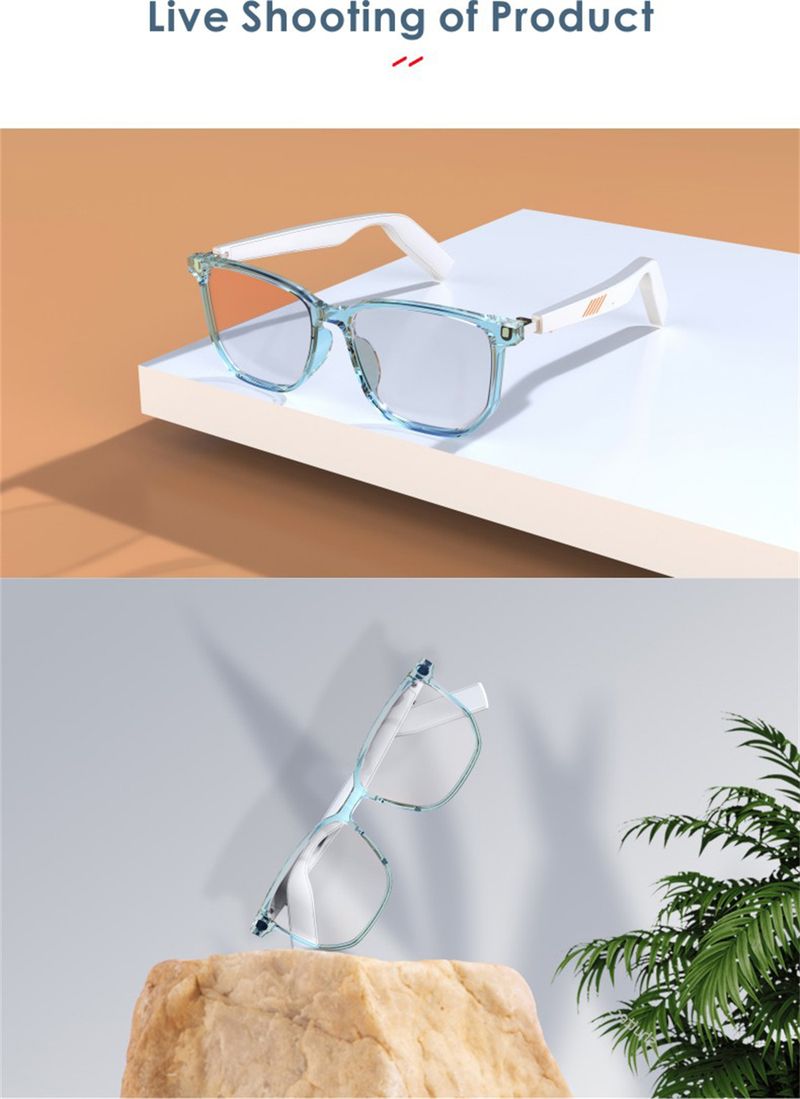 Smart Glasses, Wireless Bluetooth Hands-Free Calling Music Play Headphones With Microphone Motion Stereo Speaker Glasses_voghion.com
