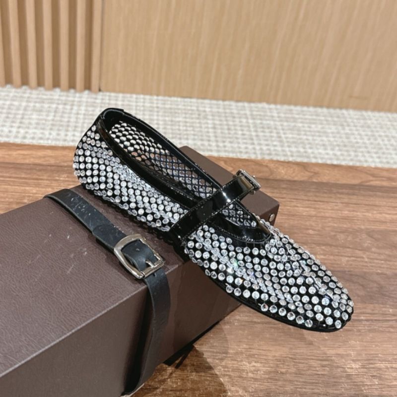 2024 Summer Nei Waasser Diamant Een Knäppchen Flaach Buedem Lach Lazy fir Dammen Casual Versatile Single Schong_voghion.com