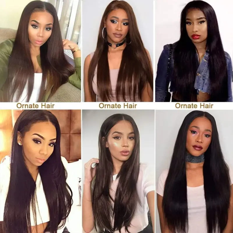 Bundle di capelli umani color cioccolato, colore 4, bundle di capelli lisci vergini brasiliani_voghion.com