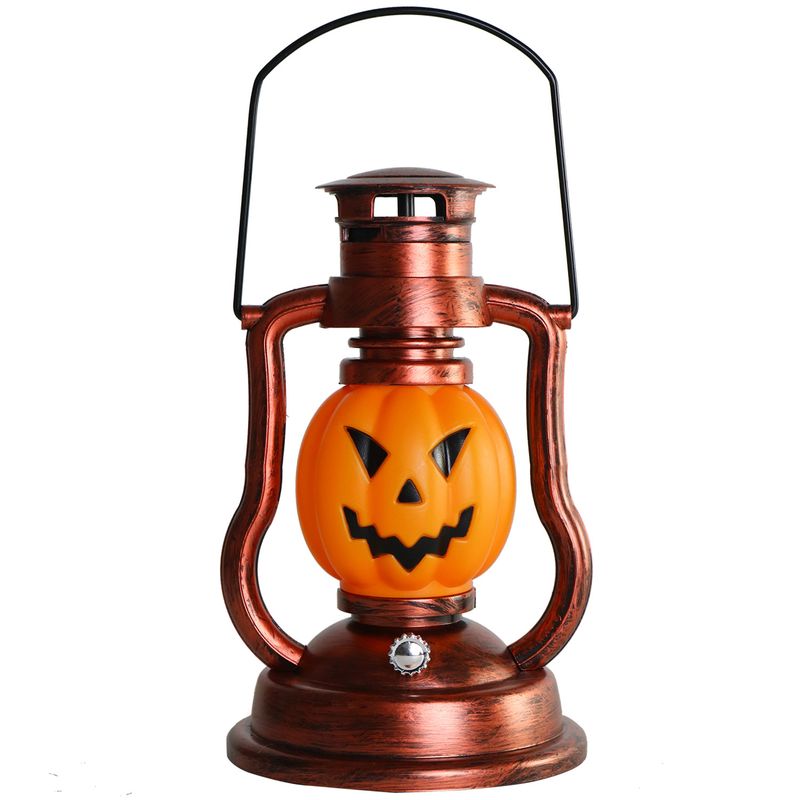 Cross Border Skull Pumpkin Lantern Halloween Battery Lantern Outdoor Garden Camping LED Portable Kerosene Lamp_voghion.com