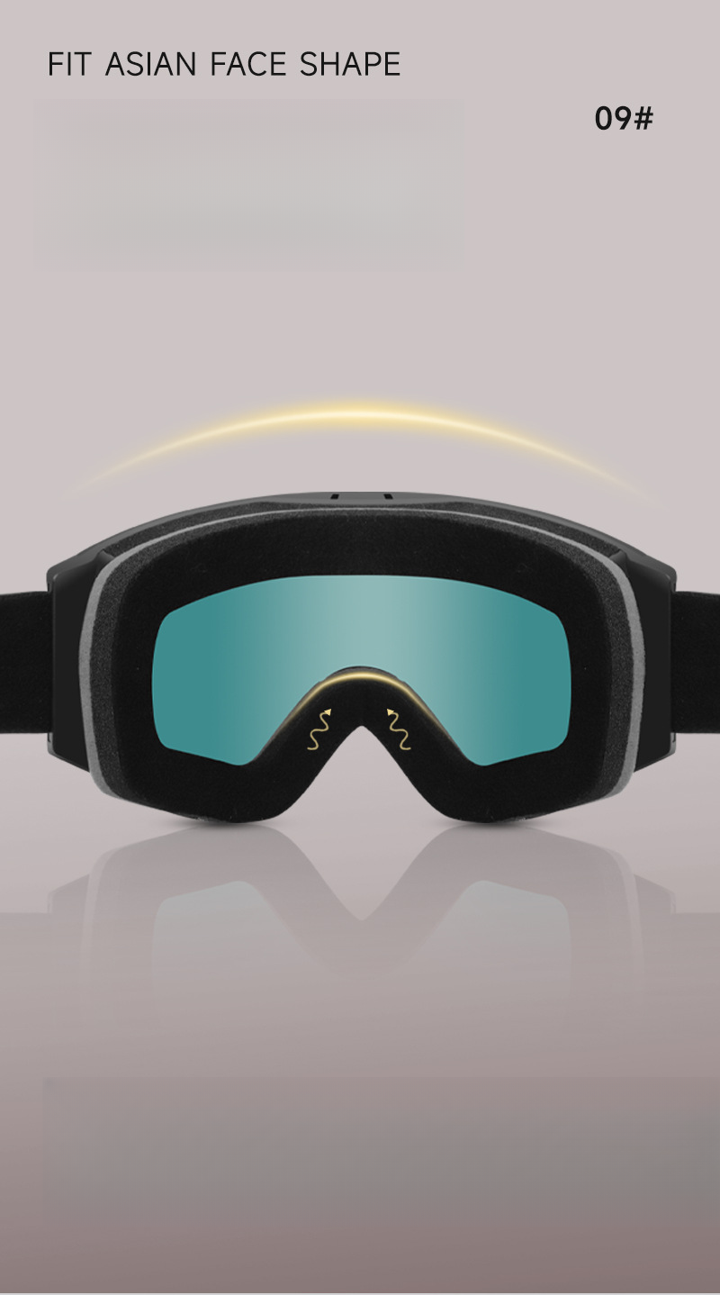 BOLLFO Smart Color Changing Magnetic Flip Ski Double Layer Anti-Fog Protective Glasses For Men And Women Winter_voghion.com
