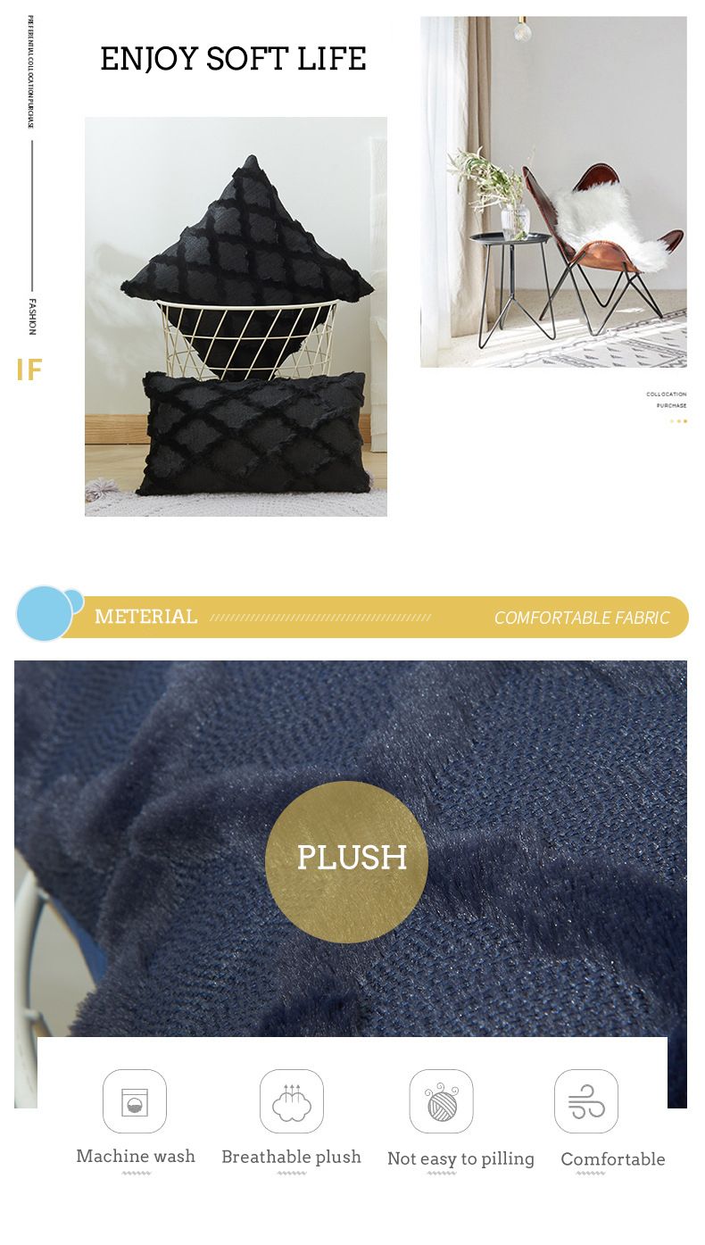 Plush Cushion Cover 45x45cm Nordic Pillow Cover For Sofa Living Room Home Decor Pillowcases Decorative Pillows For The Couch_voghion.com