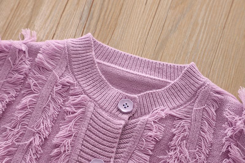 Ema ja lapsed Uus sügisene laste kampsun ja kardigan Välismaise stiili narmastega kootud kardigan ja beebimantel_voghion.com