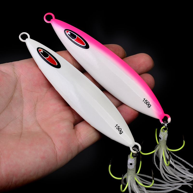 Deep Laser Luminous Slow Jigging Fast Sinking Lure Boat Sea Fishing Hairtail Jig Lead Fish_voghion.com