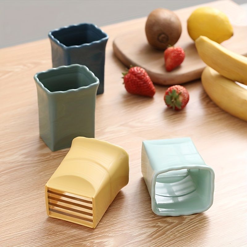 1pc,Creative Banana Slicer,Reusable Fruit Slicer,Multifunctional Strawberry Slicer, Washable Fruit Slicer, Egg Slicer, Kitchen Gadget, Kitchen Tools_voghion.com