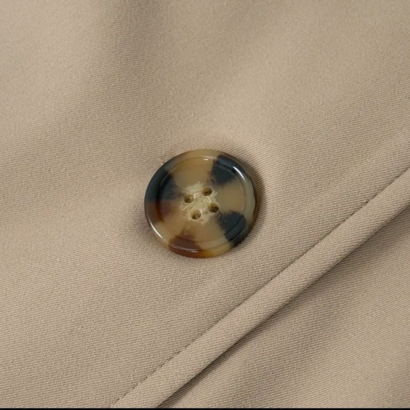 Herbstmode Vielseitig B Marke Alternative Britischer Stil Schlicht Elegant Slim Zweireihiger Trenchcoat_voghion.com