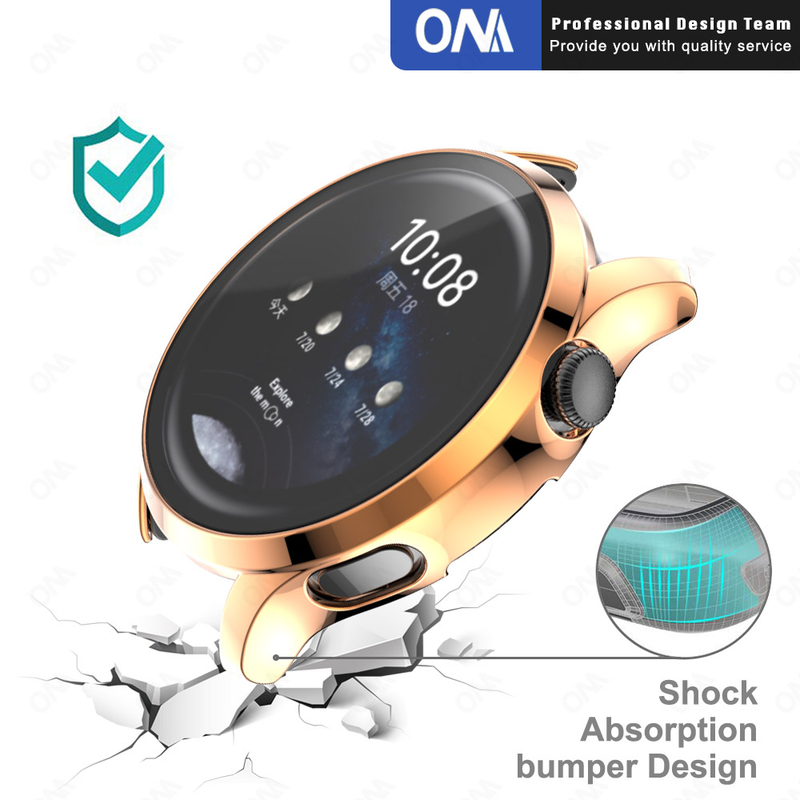 Beskyttelsesetui til Huawei Watch 3/3 Pro Hard PC-etui med skærmbeskytter Hærdet glas, tilbehør til Huawei Watch3 Pro_voghion.com