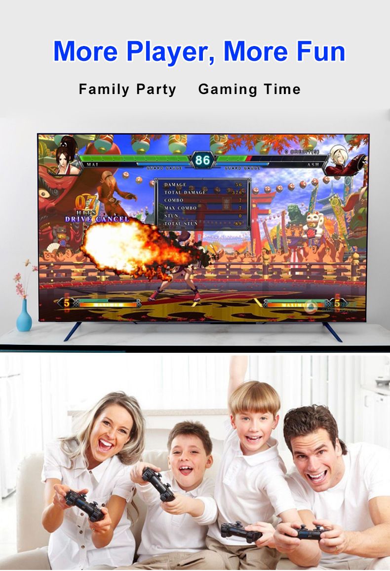 New 4K HD Home TV Connected Game Console Dual Wireless Joysticks Arcade Classic FC Games Nostalgic_voghion.com