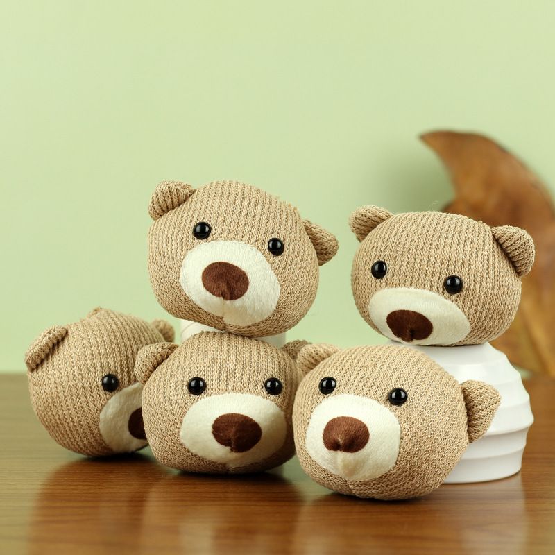 Bear Adorable Head Teddy Plush Toy Accessory Soft Short Plush Pp Cotton Stuffed_voghion.com