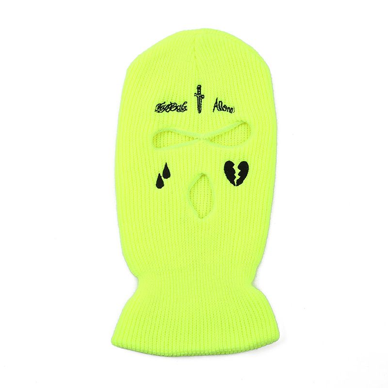 Berretto unisex in maglia a 3 fori - Cappello invernale in acrilico elasticizzato per uomo e donna - Protezione solare e scaldacollo - Sci, ciclismo, attività all'aperto_voghion.com
