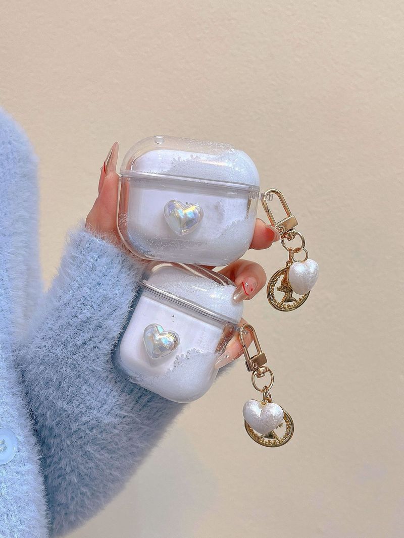 Three-dimensional laser love for Airpods 3 protective case niche Pro2 Bluetooth 1/2 generation earphone case quicksand_voghion.com
