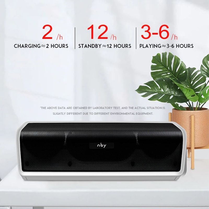 Haut-parleur Bluetooth multifonction de bureau NBY 6690 TWS Couplet FM (argent)_voghion.com
