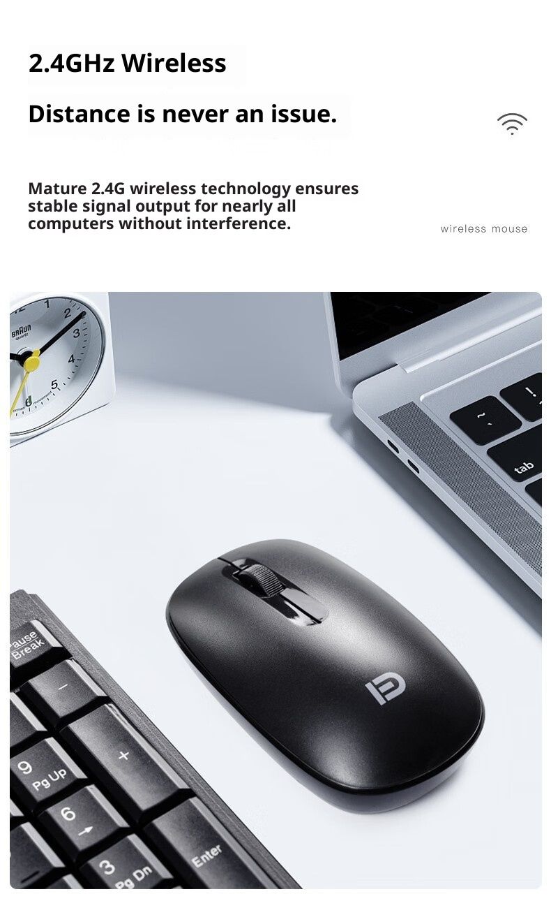 Digitex Digitex Fude E311 Desktop Computer Laptop Energiebesparende Draagbare Office 2.4 Zwart-wit Draadloze Muis_voghion.com