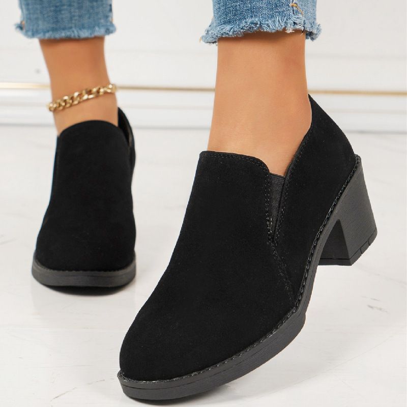 Große Größe Le Fu für Damen, Frühjahr 2025 Neue Schuhe, Dicker Absatz, Runde Spitze, Ein Fuß, Damen Einzelschuhe_voghion.com