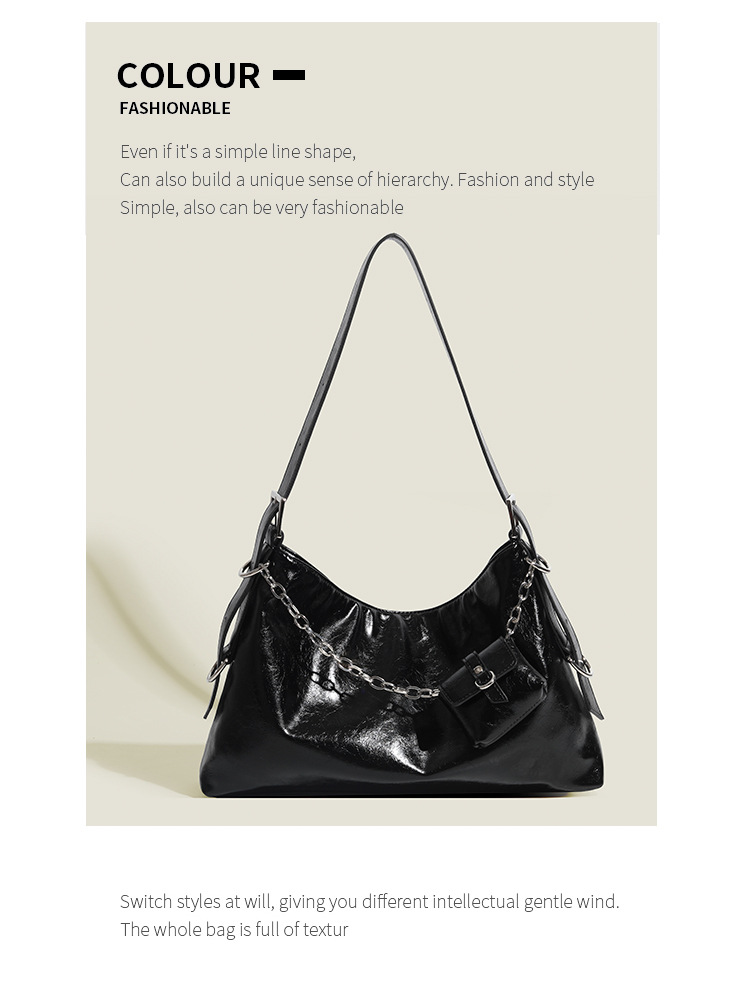 New style simple underarm bag large-capacity leisure fashion headset bag commuter one-shoulder tote bag_voghion.com