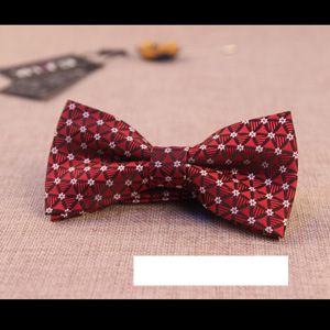 Men's fashionable groom and groomsmen wedding bow tie men's red black wedding bow tie _voghion.com
