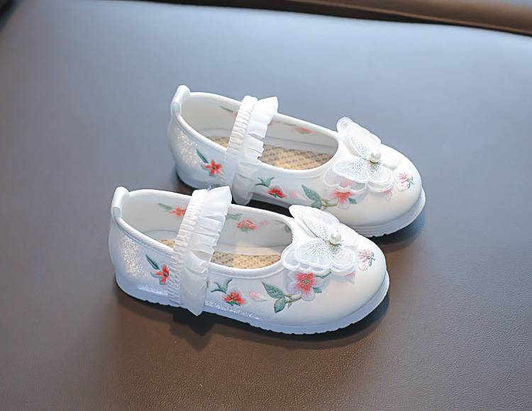 Bestickte Schuhe für Mädchen, Hanfu-Schuhe für Kinder, gepaart mit Prinzessinnenröcken, Qipao, Stoffschuhen, Schuhen im antiken Stil_voghion.com