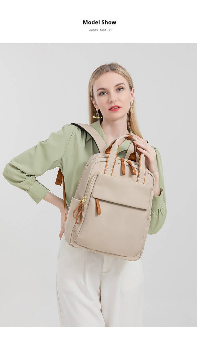 Women's New Backpack Launched, Top Quality 14-inch Computer Backpack, Simple and Versatile Oxford Cloth Casual Travel Bag_voghion.com
