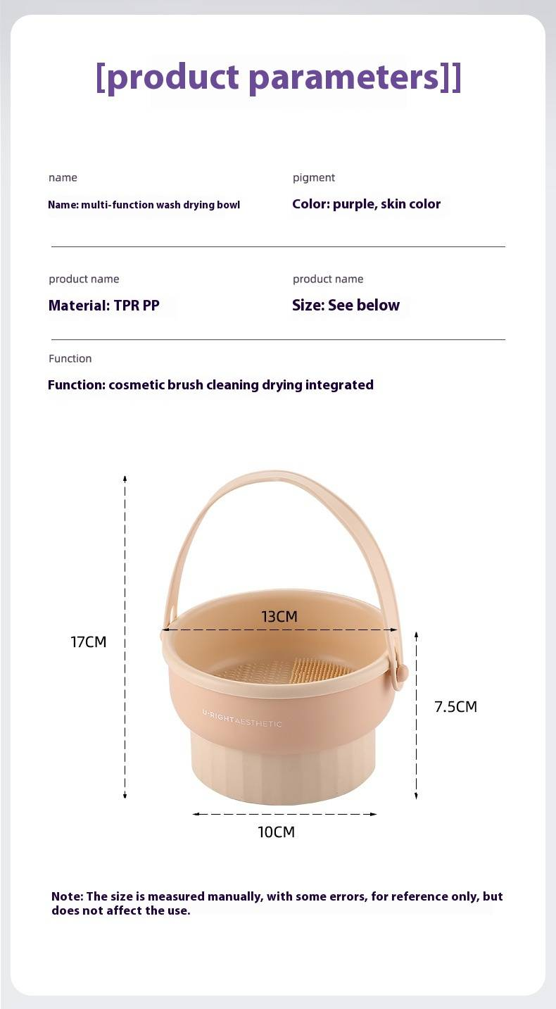 Make-upkwasten reinigingsdoos, siliconen beauty spons reinigingsset, cosmetische kwasten wasbeker, opbergdoos, puff droogrek_voghion.com