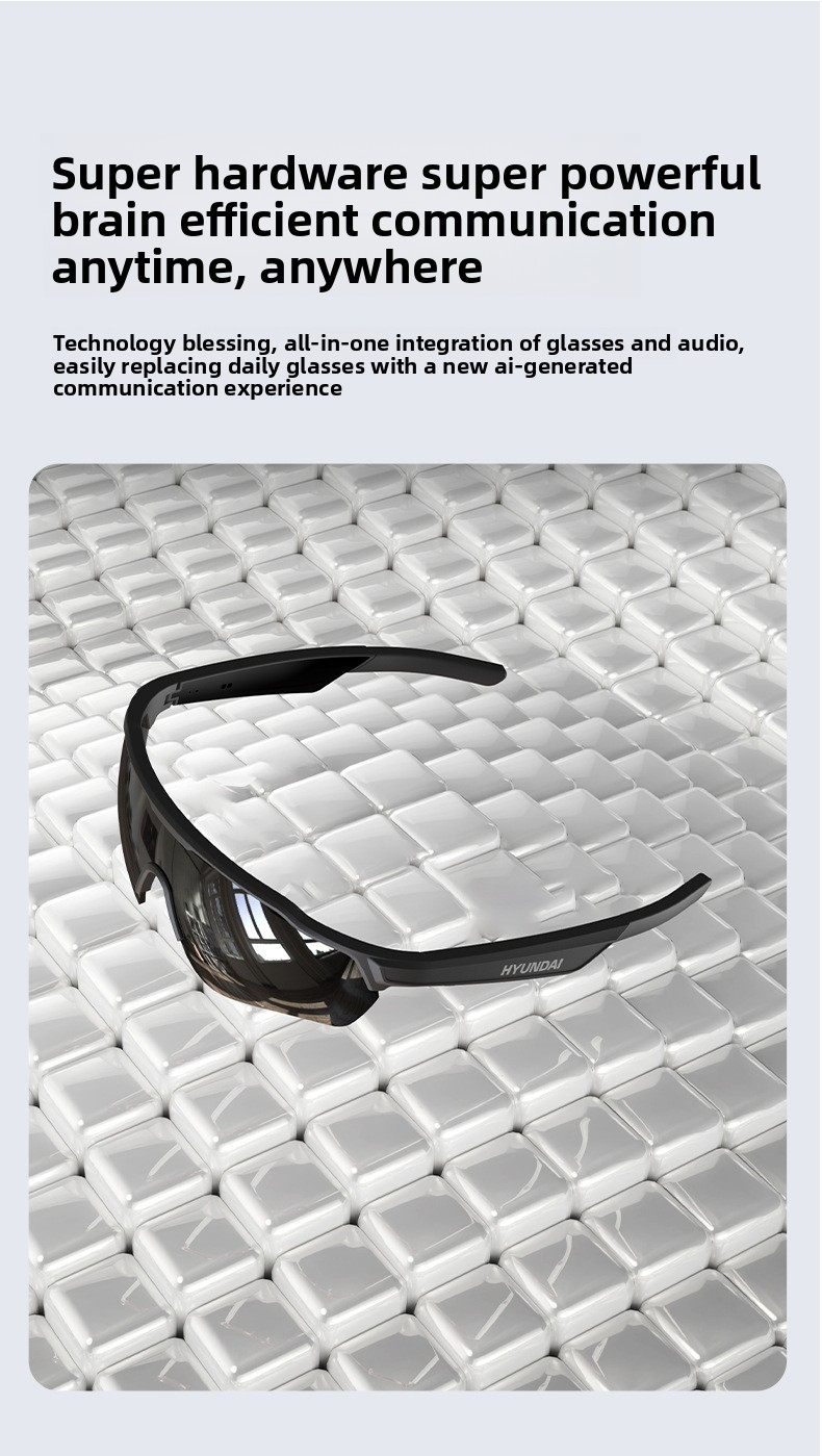 AI Smart Glasses With Real-Time Translation - HD Camera Bluetooth 5.2 Polarized Sunglasses (Unisex Lightweight Titanium Frame)_voghion.com
