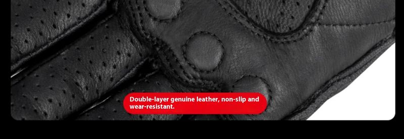 Motorcycle Gloves – Premium Lambskin & Cowhide (Windproof/Touchscreen/Breathable, All-Season Riding, M/L/XL, Black/Yellow)_voghion.com