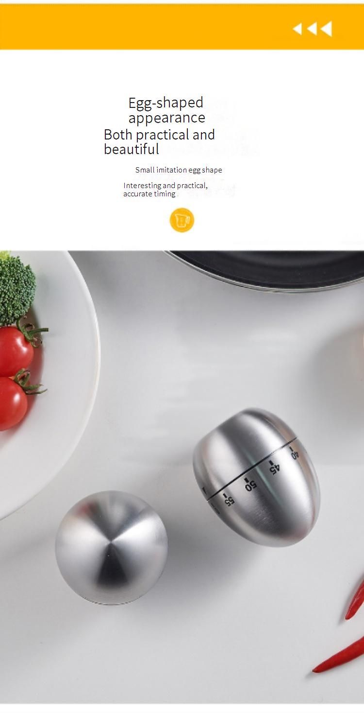 Cross Border Edelstahl Küchentimer Egg Apple Timer Mechanische Erinnerung Countdown Küchenhelfer_voghion.com
