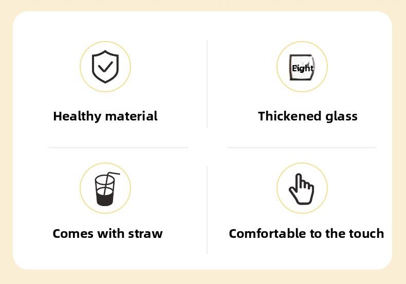 Internet Celebrity Glass Double Drinking High Aesthetic Summer Girl Coffee Portable Cute Handy Insulated Milk Water Cup_voghion.com