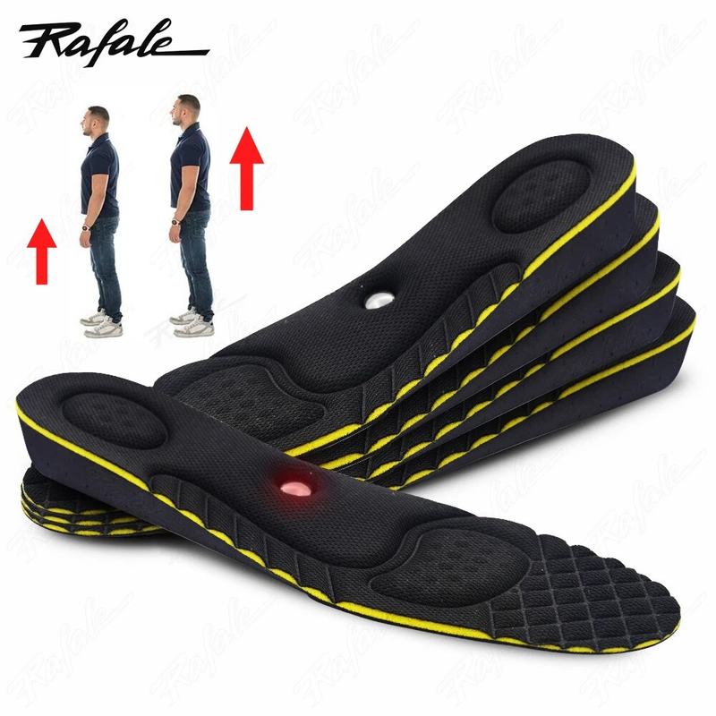 Aumento invisível para homens e mulheres, 2/3/4/5cm, almofada, elevação de altura, massagem magnética, sapatos, palmilha_voghion.com