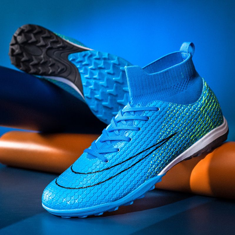 Neues Paar Fußballschuhe für Herren mit hohen Spitzen und langen, gebrochenen Nägeln, Trainingssportschuhe_voghion.com