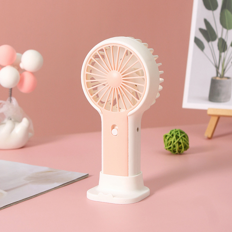Ruixingst Handheld Fan With Phone Holder Push Button Hands Free Desktop Mini USB Fan Rechargeable Portable Hand Fan Outdoor_voghion.com