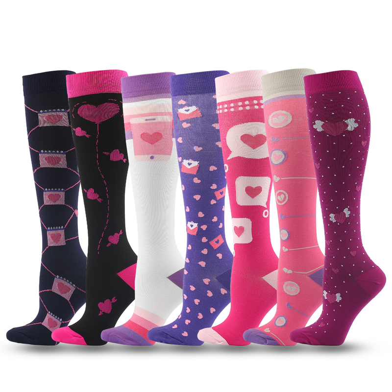 Chaussettes chaussettes de compression, chaussettes de mollet à pression, chaussettes de sport longues, chaussettes d'infirmière, chaussettes à pression élastiques de protection des jambes_voghion.com