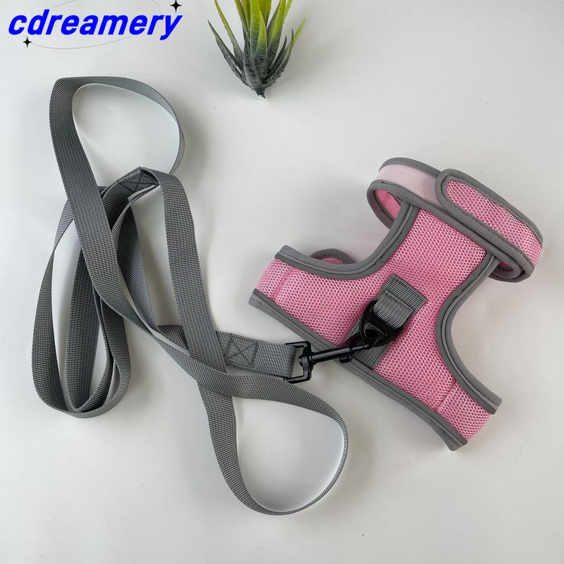 Nieuwe 2025 kattentractiekabel nachtreflecterende anti-breuk kattenriem huisdier ademende borstbandset_voghion.com