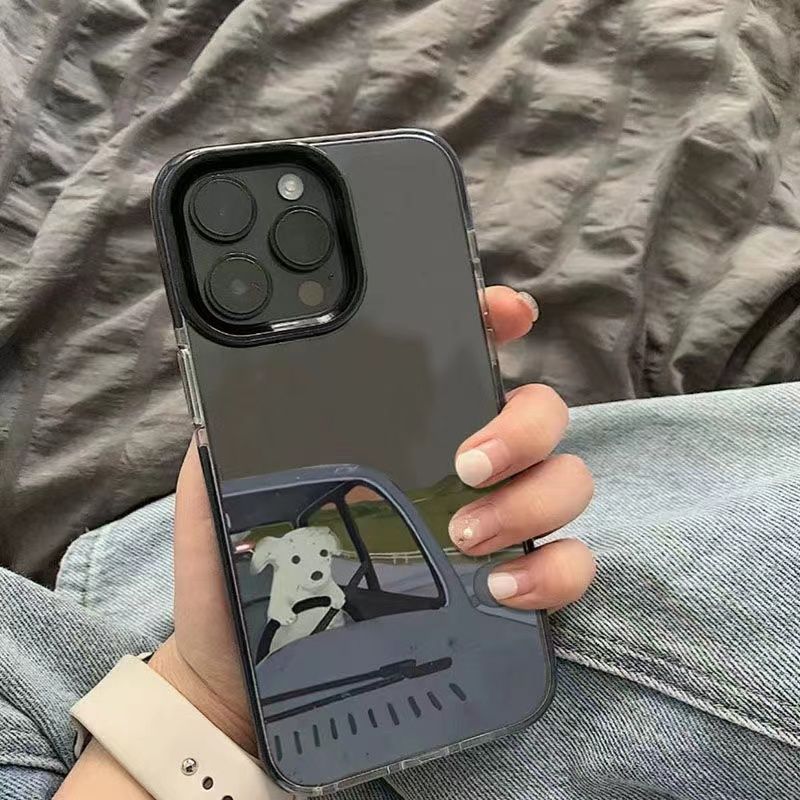 Paar fahrender Hund Geeignet für 15PROMAX-Telefon IPhone 14 Schwarzer Rand 13 Anti-Drop 12 Loop-Hülle_voghion.com
