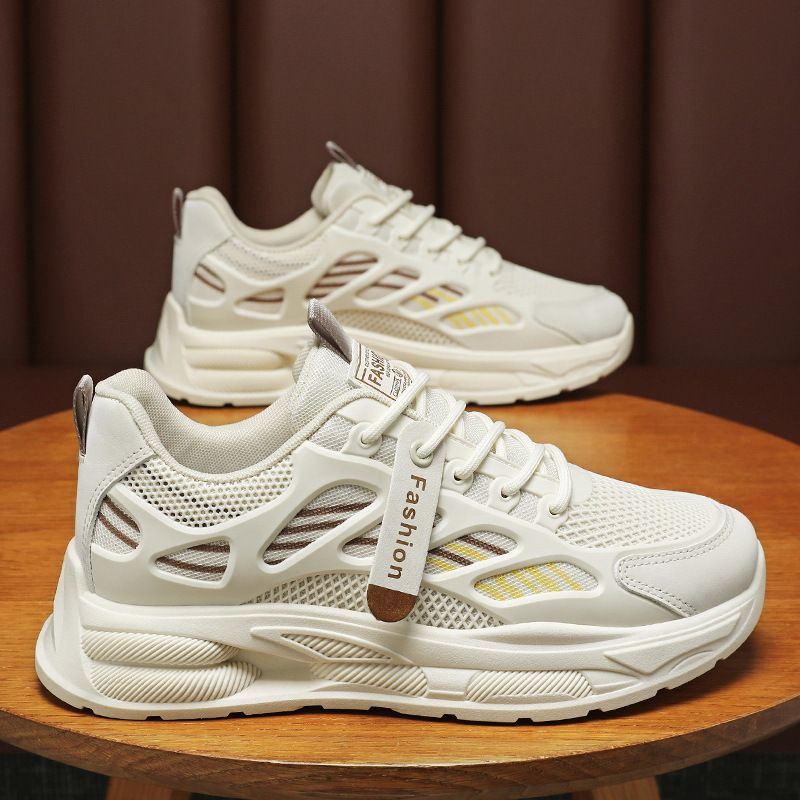 2024 Frühjahr Neue Atmungsaktive Mesh Herren Trendy Vielseitige Dick-Sohle Sneakers Casual Dad Schuhe_voghion.com