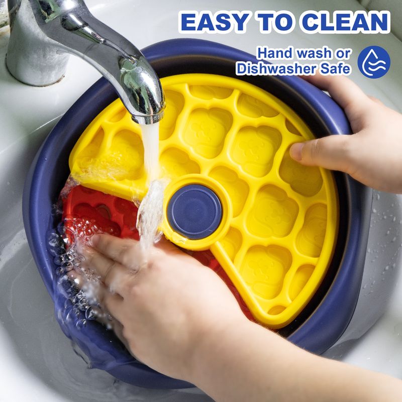 New Pet Feeder Bowl Dish Rotating Plate Puzzle Boredom Relief Slow Eating Training Dog Foraging Toy_voghion.com