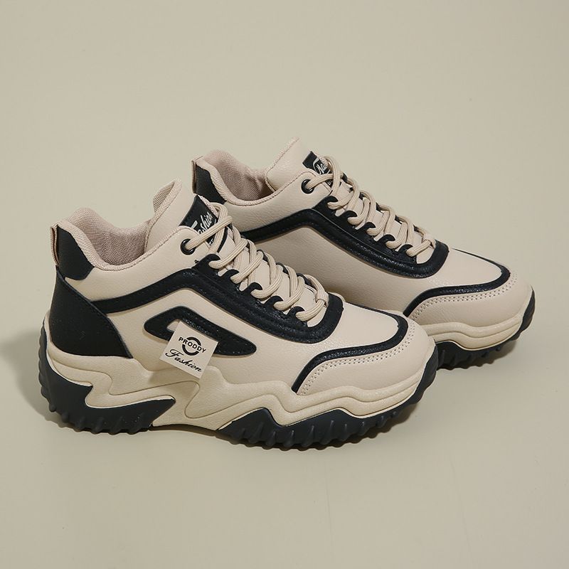 2024 Autumn New Dad Female Students Sports Running Ins Korean Edition Leisure High Top Height Increasing Shoes 1303_voghion.com