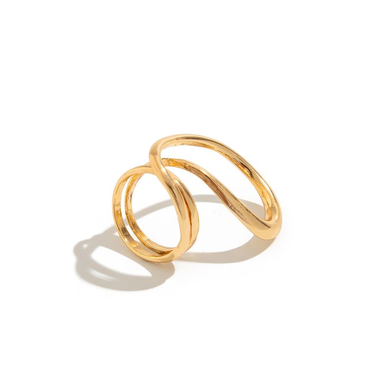 Ins Metall Linie Hohl Joint Ring Einfache Design Geometrische Unregelmäßigen Kreisförmigen Ring_voghion.com