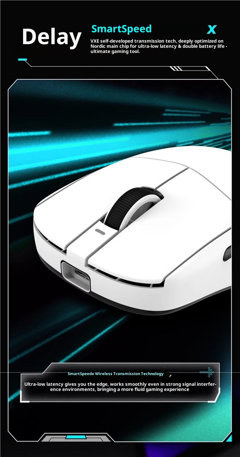 Digitex VXE Dragonfly R1 Kabellose Bluetooth-Maus für Gaming und E-Sport – Lange Akkulaufzeit – Ultraleicht – Ergonomisches Design_voghion.com