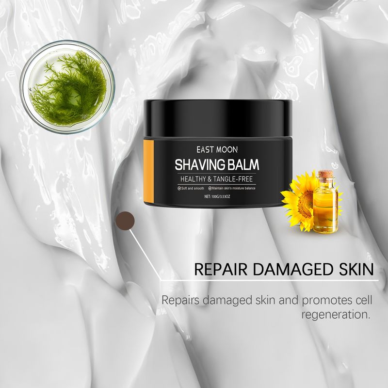 EAST MOON Shaving Cream, Smooth Comfortable Moisturizing Softening Portable Refreshing Skin Care Shaving Cream_voghion.com